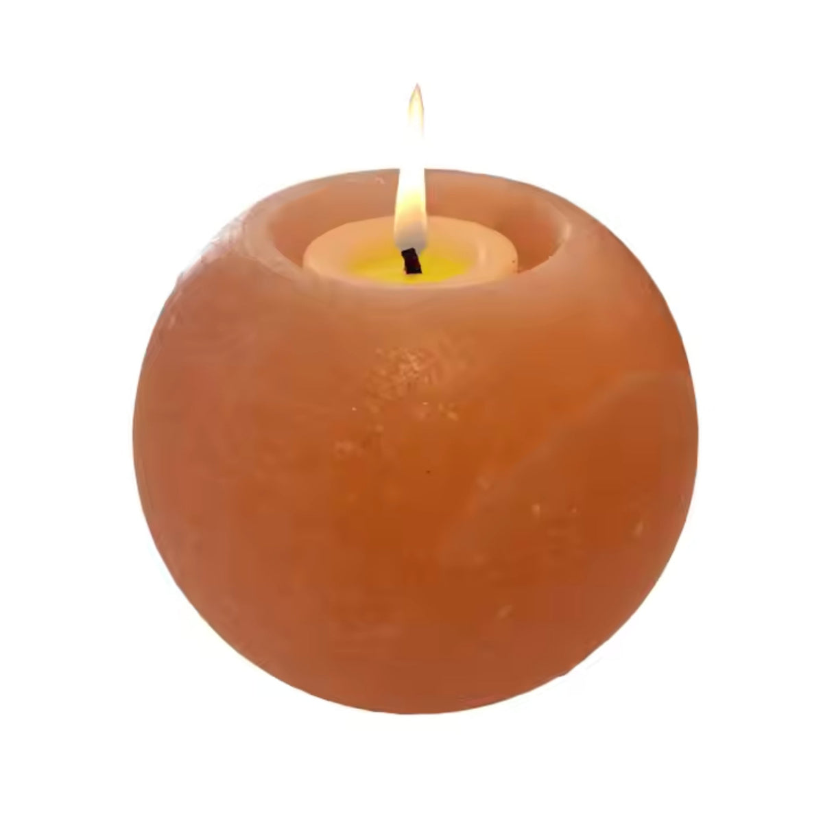 Natural salt tealight candle holder