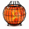 Cage Basket Salt Lamp with Lid 12"