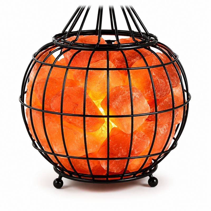 Cage Basket Salt Lamp with Lid 12"