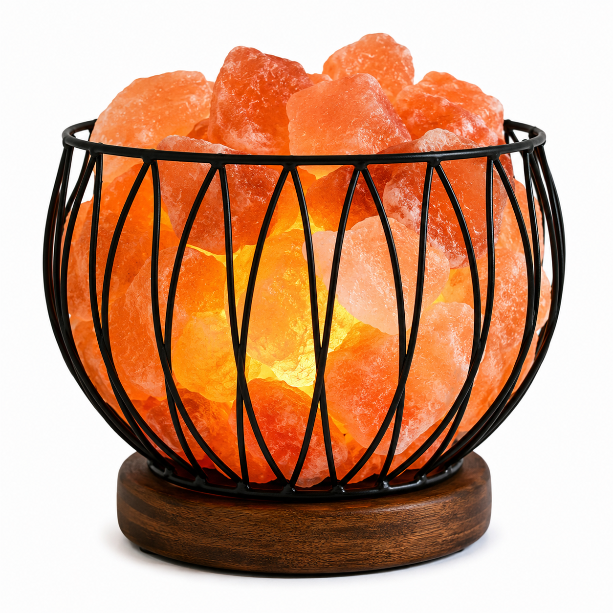 Fancy Bowl Basket Salt Lamp
