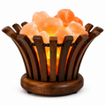 Flower Wooden Basket Salt Lamp (Chunks)
